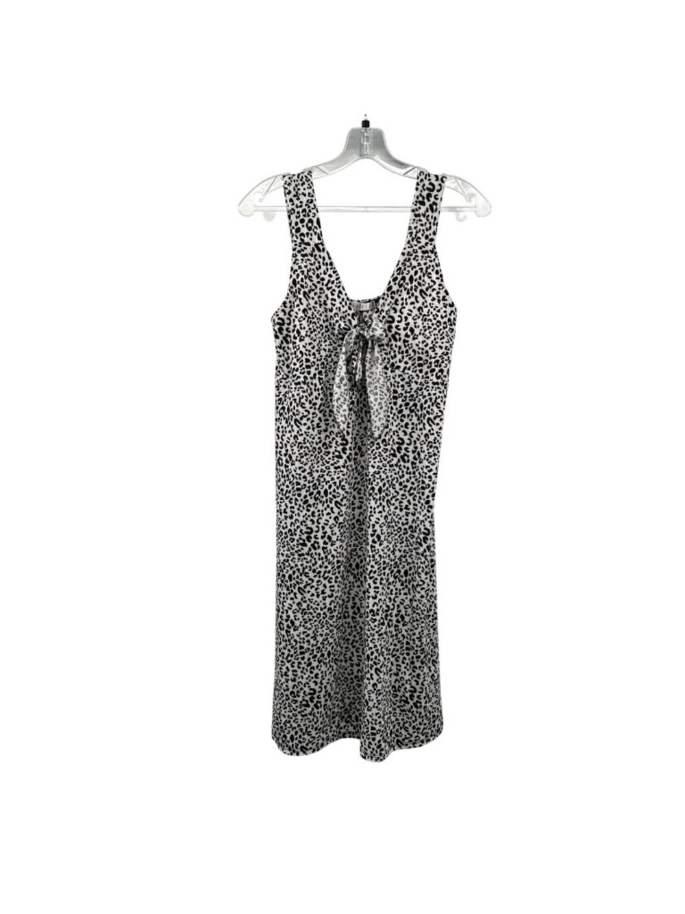 Blakely Cheetah Print Sleeveless Shift Dress Black/White Size S/M Bow